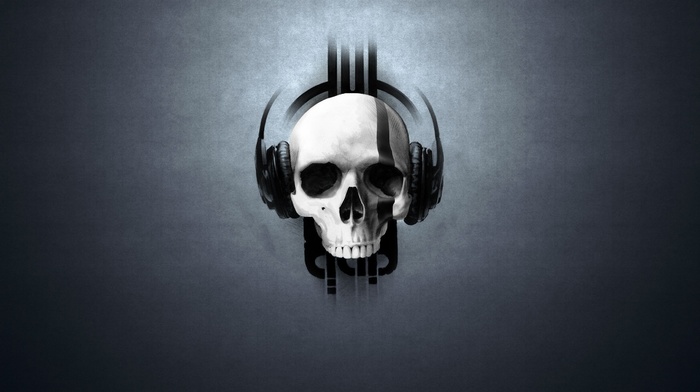 music, skull