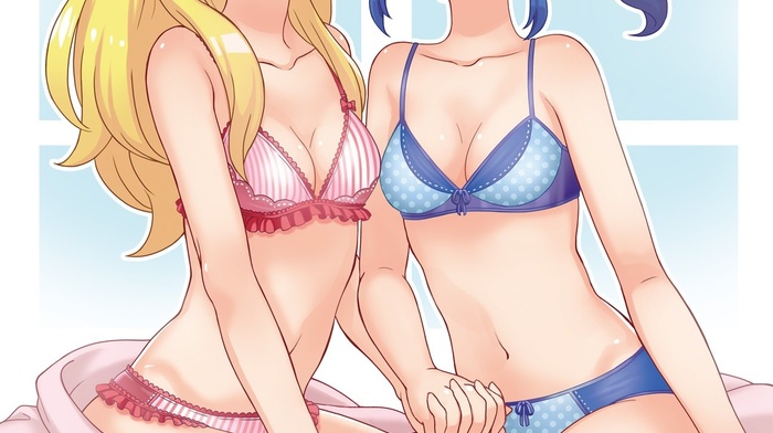 anime, bra, cleavage, Kiriya Aoi, Aikatsu, anime girls, underwear, Hoshimiya Ichigo