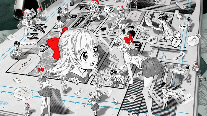 original characters, Midori Foo, ribbon, manga