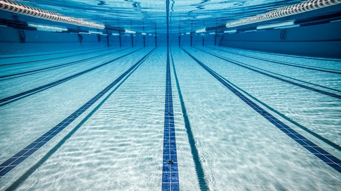 underwater, swimming pool, water