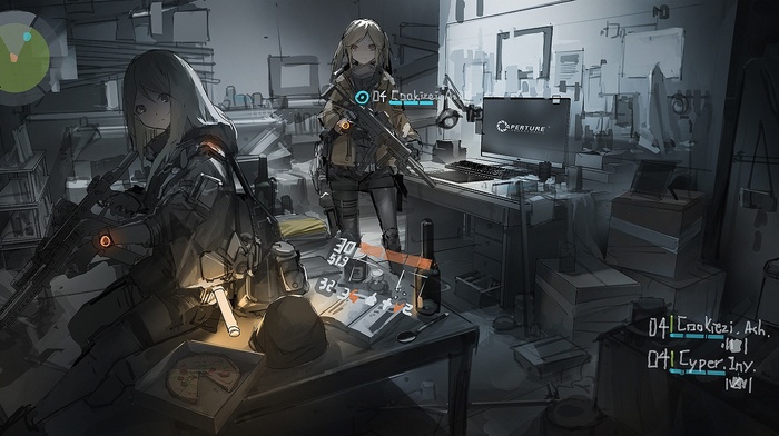 anime girls, weapon, gun, Tom Clancys The Division, anime
