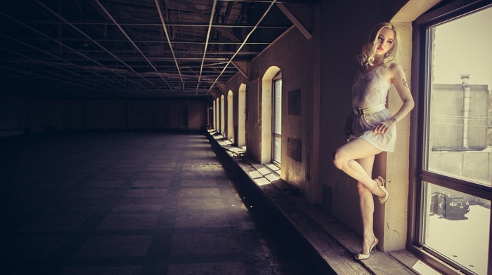 model, window, legs up, girl, blonde, legs