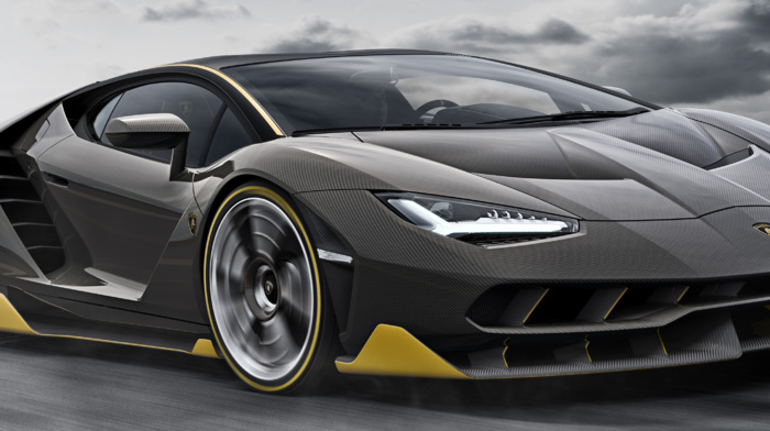 Lamborghini Centenario LP770, 4, dual monitors, multiple display, Super Car, motion blur, car, road, vehicle