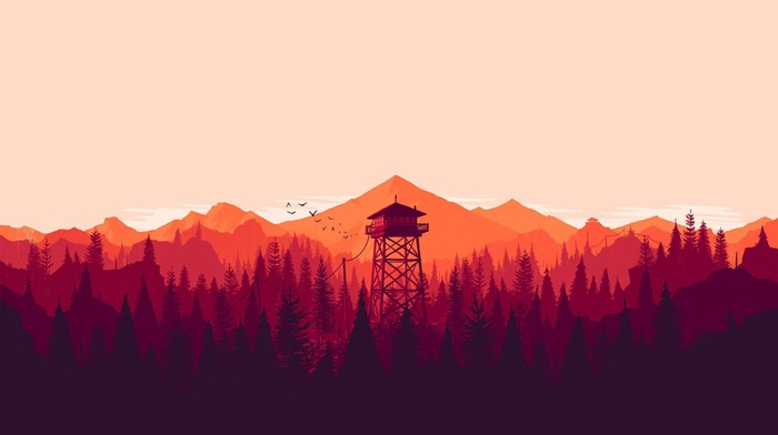 firewatch, mountains, landscape