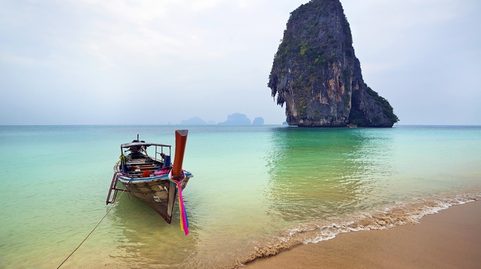 Thailand, beach, boat