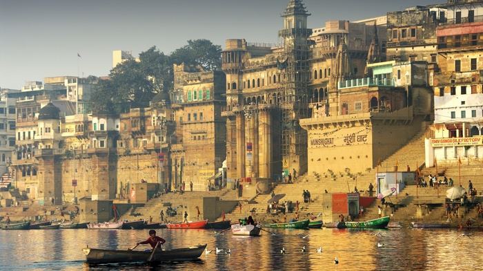 city, water, Varanasi