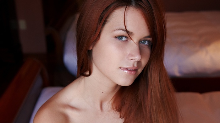 Kamila Hermanova, eyes, redhead, long hair, girl