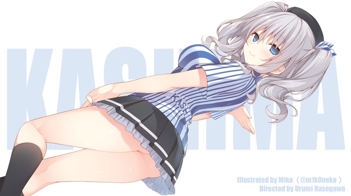 anime girls, uniform, Kantai Collection, ass, anime, Kashima KanColle