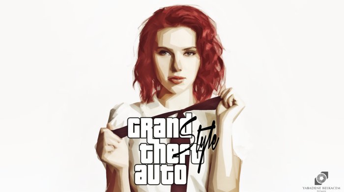 girl, photoshop, Grand Theft Auto, celebrity, Scarlett Johansson, Hollywood, actress