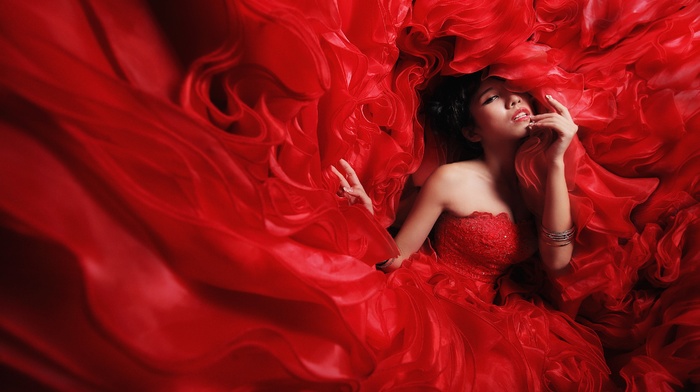 dress, Asian, red, gowns, model, bare shoulders, red dress, bangles, fashion, girl