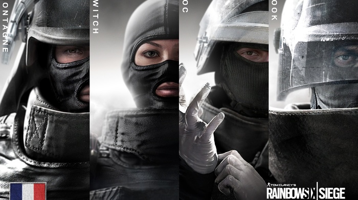 Rainbow Six Siege, special forces, collage, video games, artwork, GIGN, police