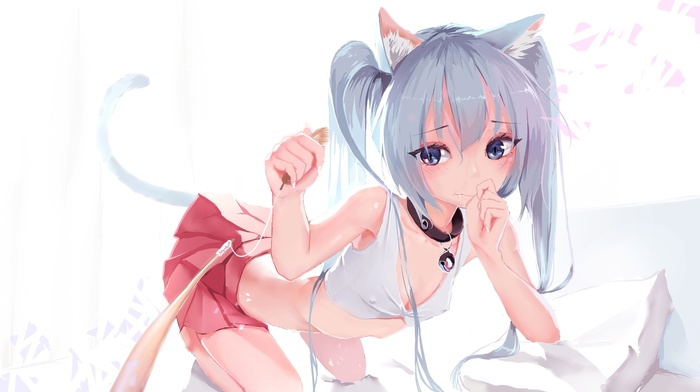 Hatsune Miku, anime girls, anime, nekomimi, Vocaloid, cat girl