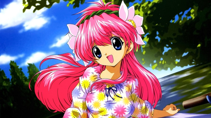 anime girls, anime, pink hair, Galaxy Angel, Sakuraba Milfeulle