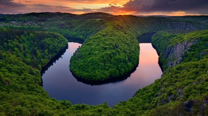 river, landscape, nature