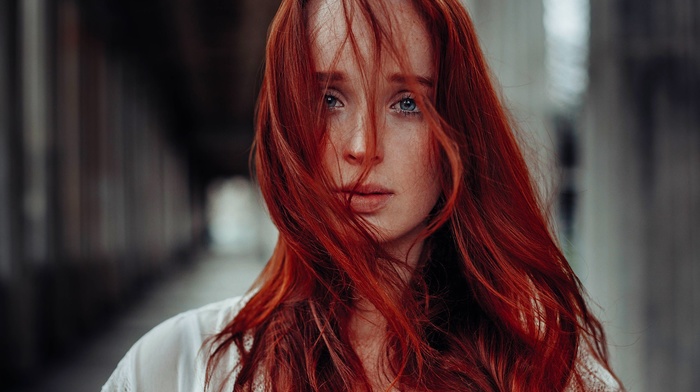 redhead, face, model, girl, portrait