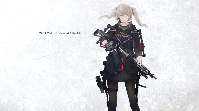 gun, weapon, rifles, original characters, anime, anime girls