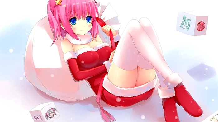 anime girls, anime, Kyuubey, Christmas