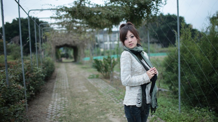 Mikako Zhang Kaijie, sweater, Mikako, girl, model, Asian