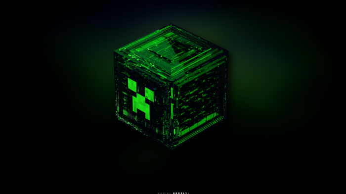 creeper, Minecraft, green, ore