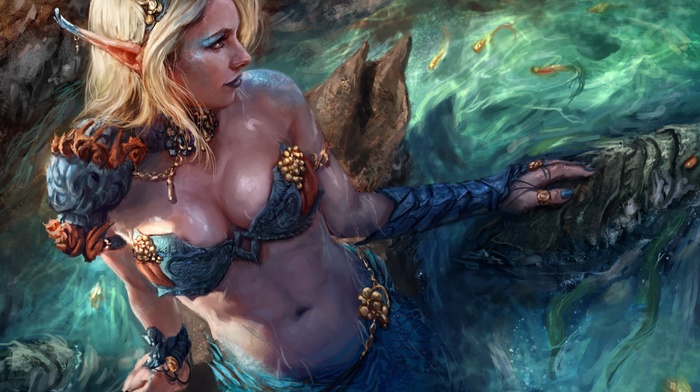 fantasy art, mermaids