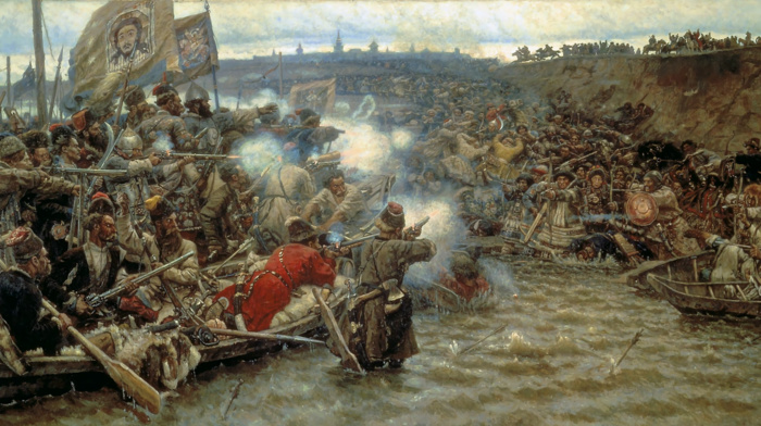 Russian Army, battle, Vasily Ivanovich Surikov, war, Siberia