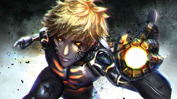 One, Punch Man, Genos, androids, robot, blonde, short hair