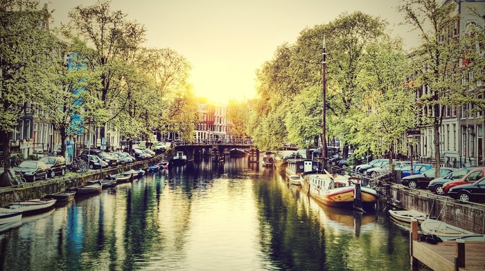 boat, Amsterdam, river