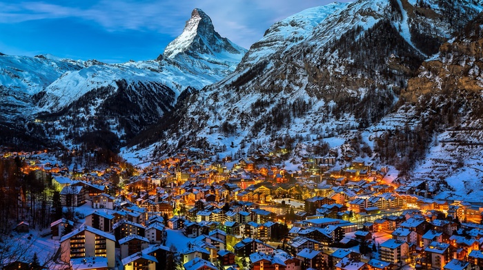 Zermatt, Alps, snow, Matterhorn
