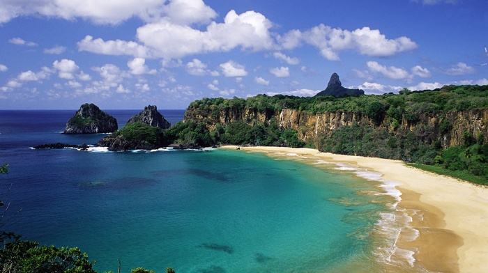 beach, Brazil, cliff