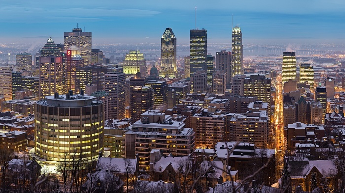 winter, Montreal, city, cityscape