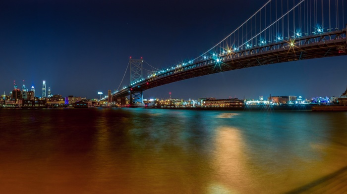 bridge, evening