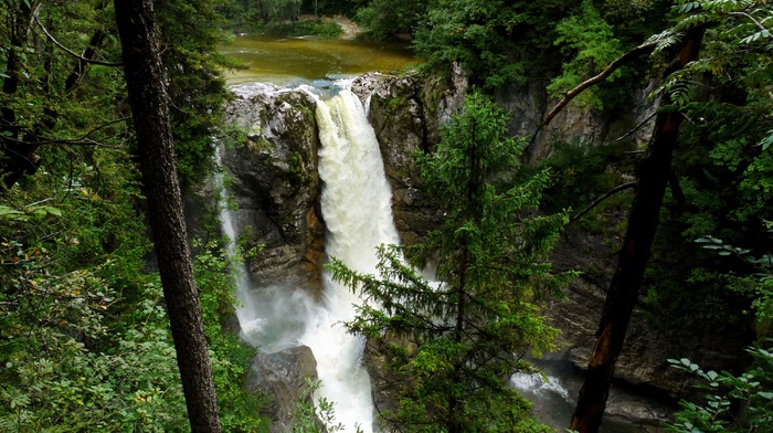 landscape, waterfall