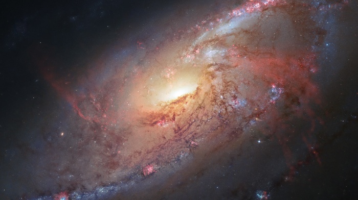 galaxy, universe, Messier 106, space