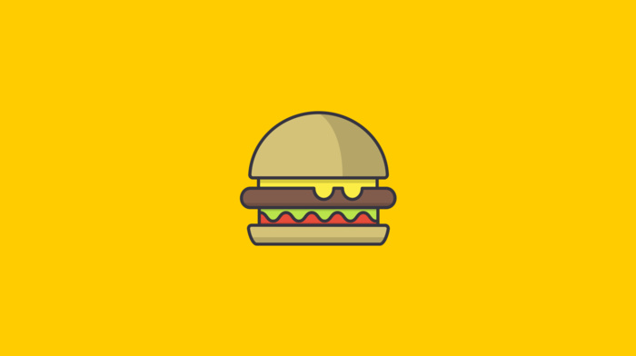 hamburgers, food, minimalism