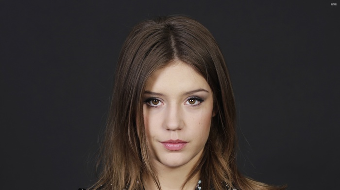 looking at viewer, celebrity, brown eyes, Adele Exarchopoulos, actress, face, girl, brunette
