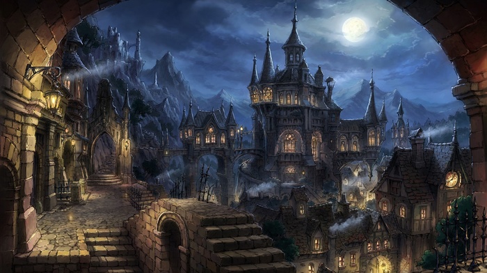 fantasy art, fantasy city