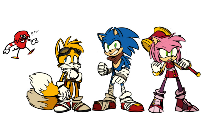 Sonic, Sonic Boom, Sonic the Hedgehog, Tails character, Knuckles