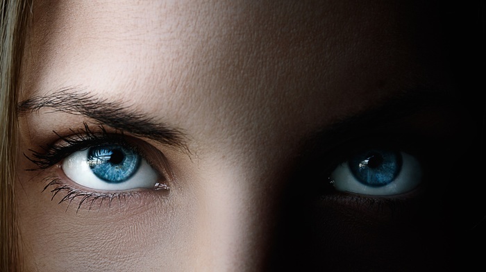 girl, eyes, blue eyes, closeup