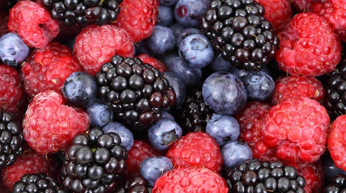 berries, raspberries, blackberries, fruit, blueberries, food