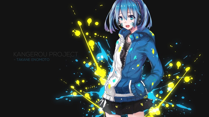 anime, Kagerou Project, blue hair, anime girls, skirt