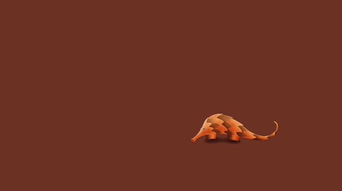 digital art, Ubuntu, animals, simple background