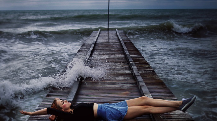 girl outdoors, girl, water, model, sea