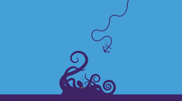 minimalism, anchors, octopus