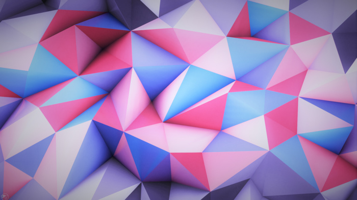 pink, blue, 3D, bright, abstract, colorful