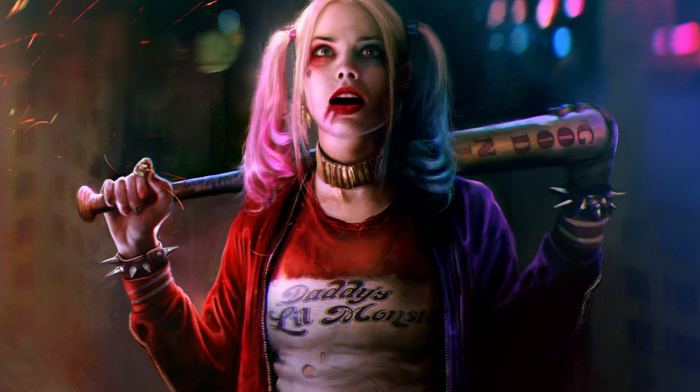 Harley Quinn, girl, movies, DC Comics, Margot Robbie, Suicide Squad