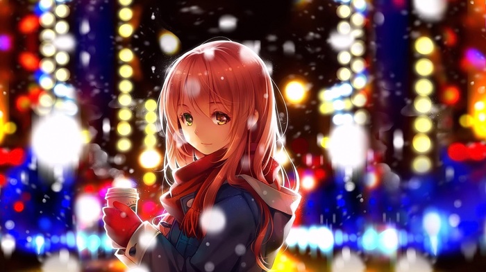 snow, original characters, winter, anime, anime girls