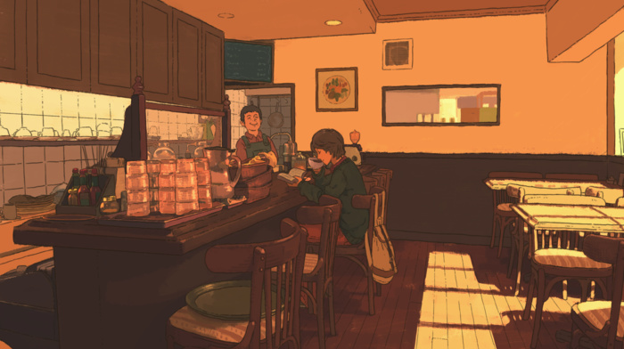 cafes, Japan, anime