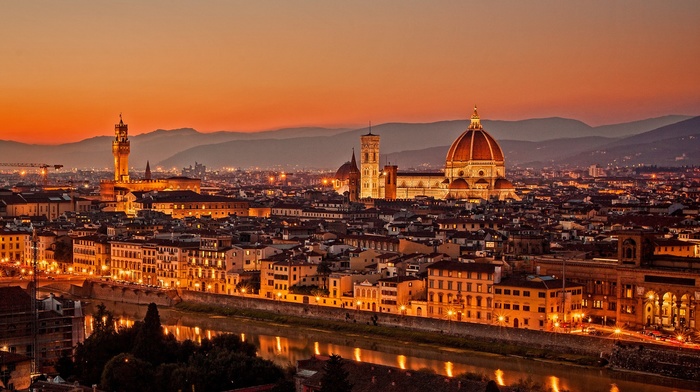 photography, sunset, Florence, Italy