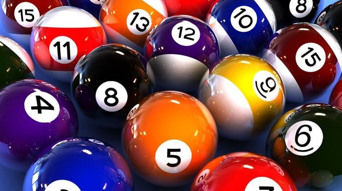 colorful, bingo balls