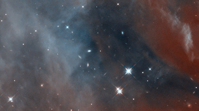 suns, galaxy, nebula, ESA, Hubble Deep Field, space, triple screen, stars, multiple display, Horsehead Nebula